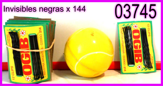 Imagen de INVISIBLES NEGRAS X144 OGGIB . 5.25